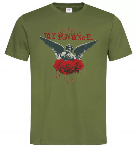 Чоловіча футболка Roses angel My Chemical Romance Оливковий фото