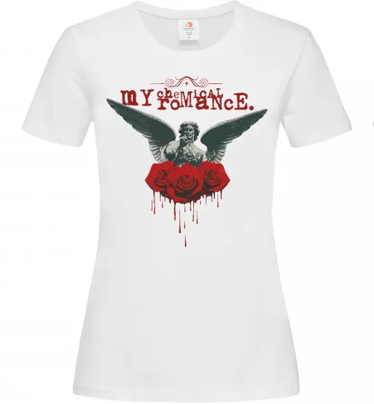 Жіноча футболка Roses angel My Chemical Romance Білий фото