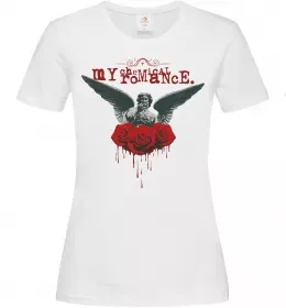 Женская футболка Roses angel My Chemical Romance Белый фото