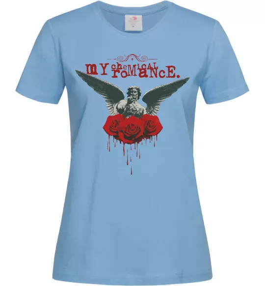 Жіноча футболка Roses angel My Chemical Romance Блакитний фото