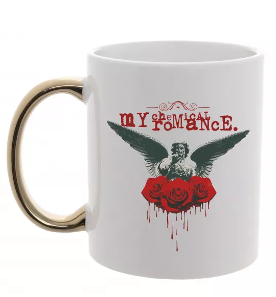 Чашка з кольоровою ручкою Roses angel My Chemical Romance Золото фото