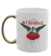 Чашка з кольоровою ручкою Roses angel My Chemical Romance Золото фото