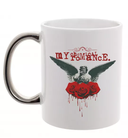 Чашка з кольоровою ручкою Roses angel My Chemical Romance Срібло фото
