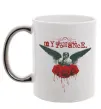 Чашка з кольоровою ручкою Roses angel My Chemical Romance Срібло фото