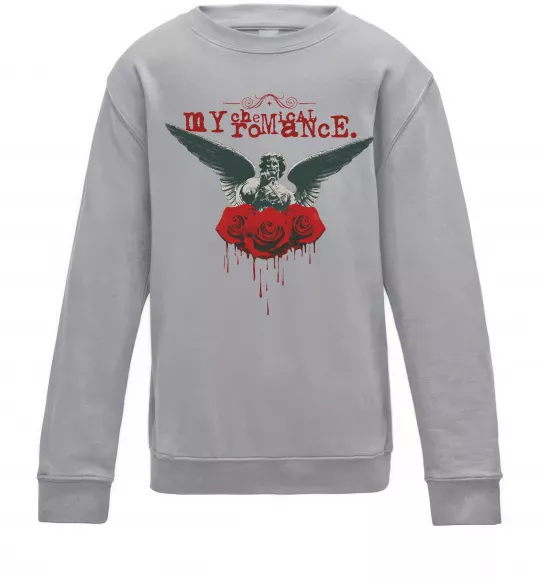 Детский Свитшот Roses angel My Chemical Romance Серый меланж фото