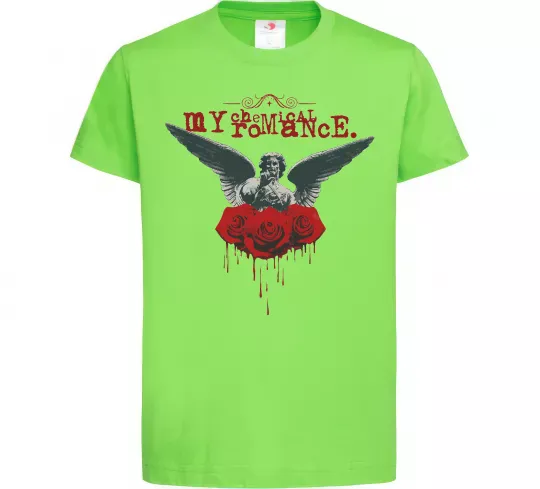 Дитяча футболка Roses angel My Chemical Romance Лаймовий фото