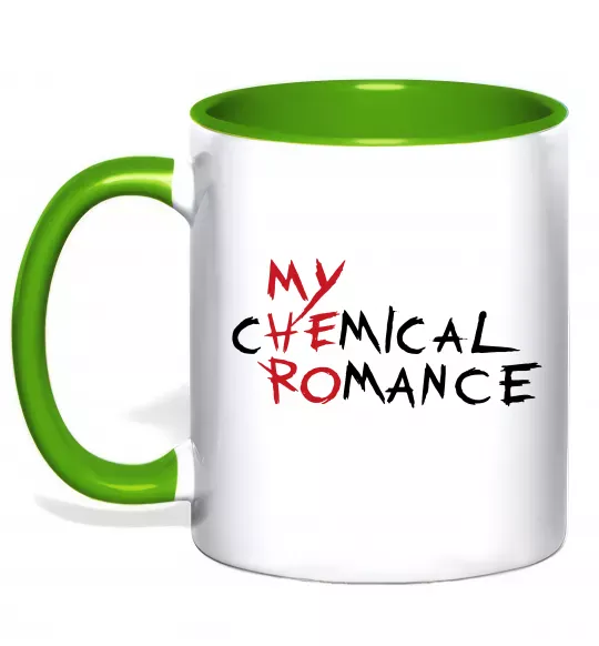 Чашка с цветной ручкой My cHEmical ROmance HERO Зеленый фото
