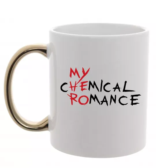 Чашка с цветной ручкой My cHEmical ROmance HERO Золото фото