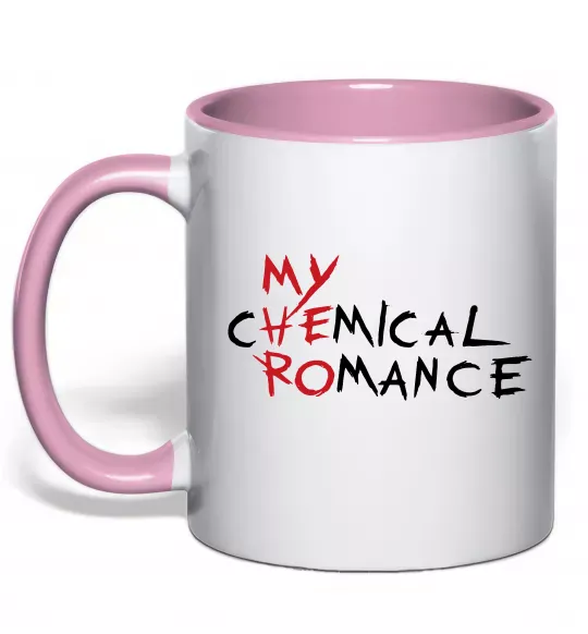 Чашка с цветной ручкой My cHEmical ROmance HERO Нежно розовый фото