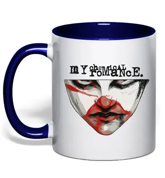 Чашка с цветной ручкой My Chemical Romance I`m not ok Глубокий темно-синий фото