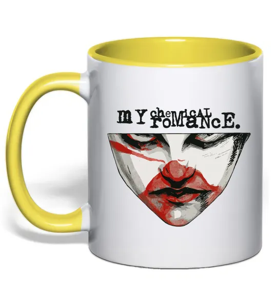 Чашка з кольоровою ручкою My Chemical Romance I`m not ok Лимонний фото