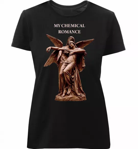 Жіноча преміум футболка My Chemical Romance Angels Чорний фото