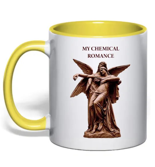 Чашка з кольоровою ручкою My Chemical Romance Angels Лимонний фото