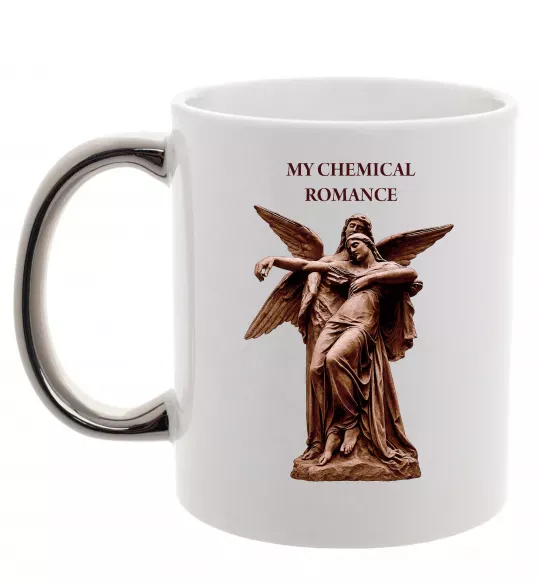 Чашка з кольоровою ручкою My Chemical Romance Angels Срібло фото