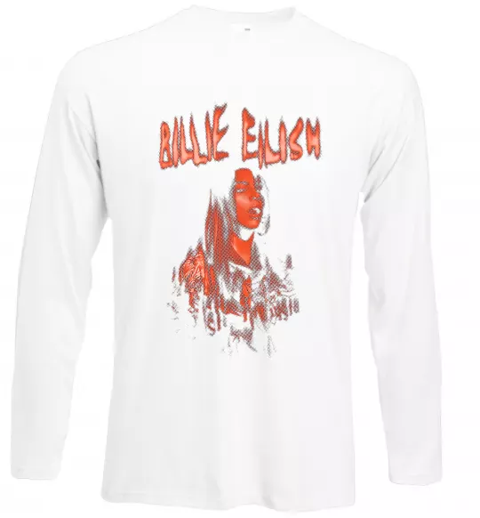 Лонгслів Billie Eilish red Білий фото