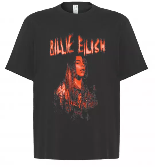 Футболка Оверсайз Billie Eilish red Черный фото