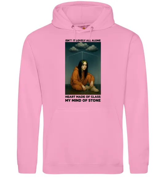 Мужская толстовка (худи) Isn`t it lovely all alone Розовый фото