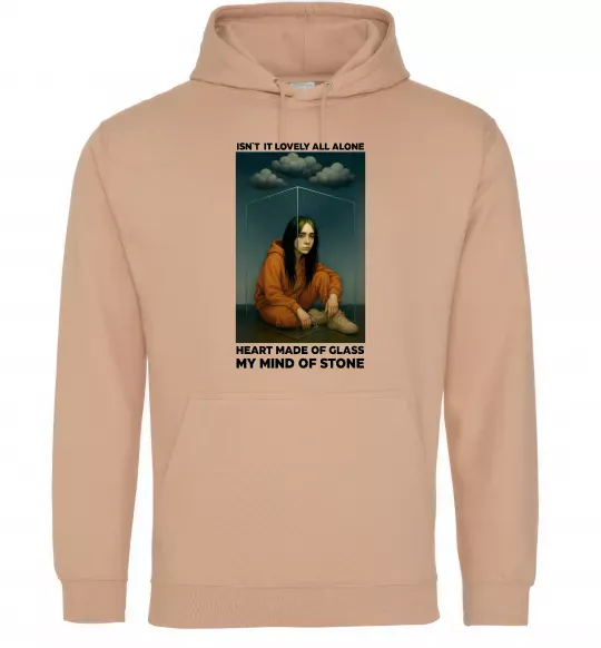 Жіноча толстовка (худі) Isn`t it lovely all alone Пісочний фото
