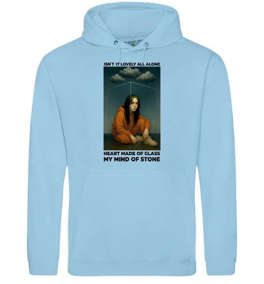 Женская толстовка (худи) Isn`t it lovely all alone Голубой фото
