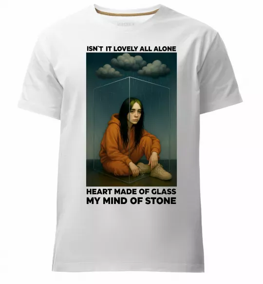 Мужская премиум футболка Isn`t it lovely all alone Белый фото
