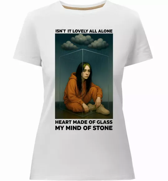 Женская премиум футболка Isn`t it lovely all alone Белый фото