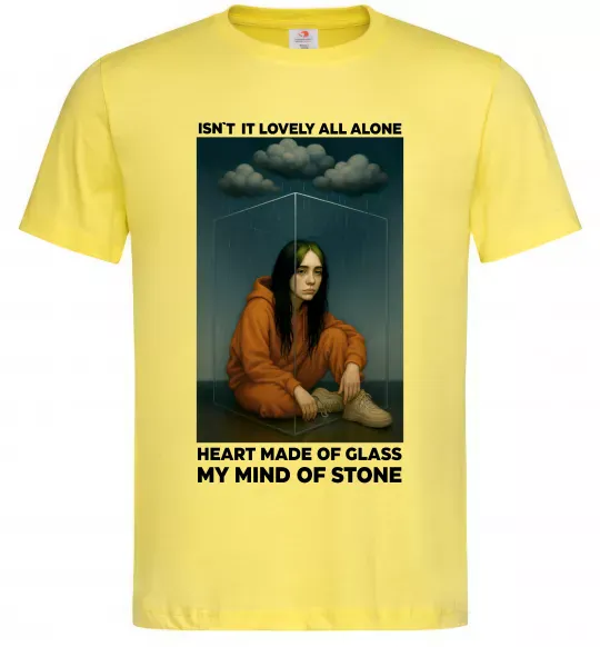 Мужская футболка Isn`t it lovely all alone Лимонный фото
