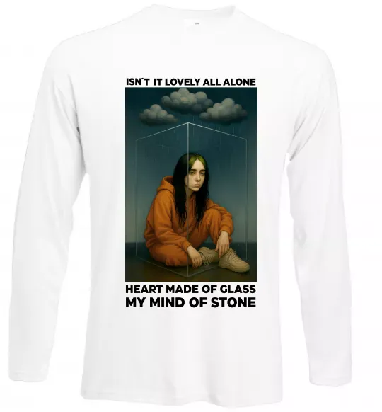 Лонгслив Isn`t it lovely all alone Белый фото