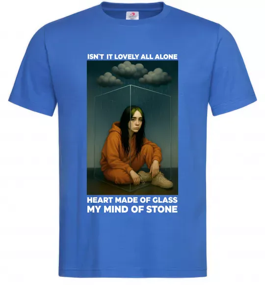 Мужская футболка Isn`t it lovely all alone Ярко-синий фото