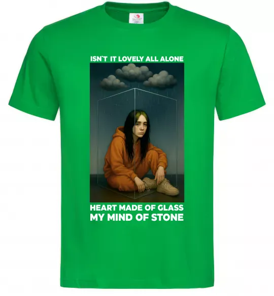 Мужская футболка Isn`t it lovely all alone Зеленый фото