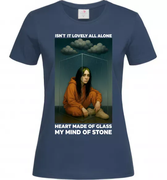 Женская футболка Isn`t it lovely all alone Темно-синий фото