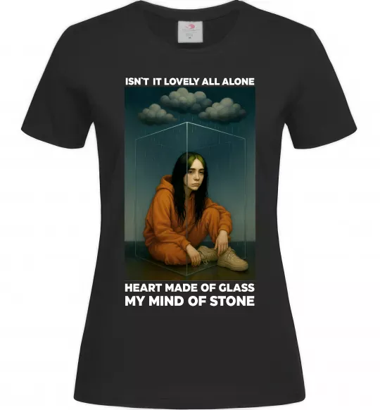 Женская футболка Isn`t it lovely all alone Черный фото