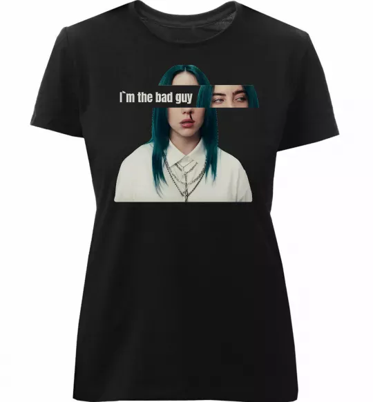 Женская премиум футболка I`m the bad guy Черный фото
