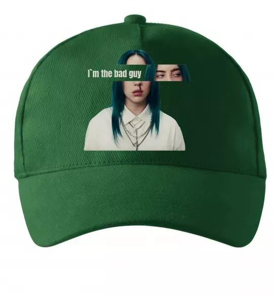 Кепка I`m the bad guy Темно-зеленый фото