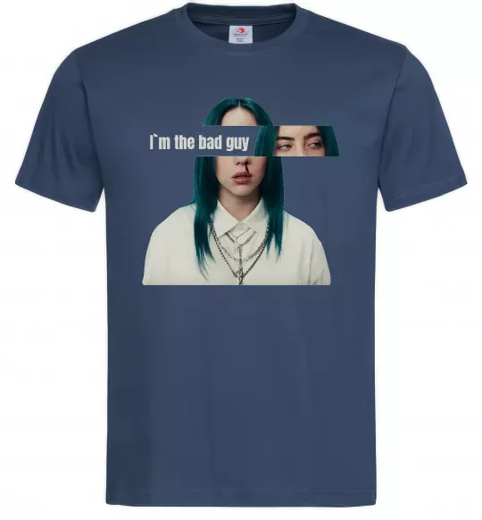 Мужская футболка I`m the bad guy Темно-синий фото