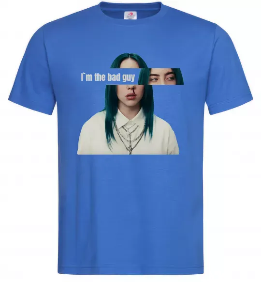 Мужская футболка I`m the bad guy Ярко-синий фото