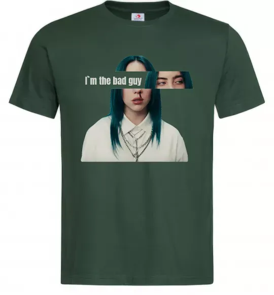 Мужская футболка I`m the bad guy Темно-зеленый фото