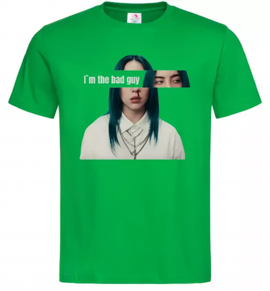 Мужская футболка I`m the bad guy Зеленый фото