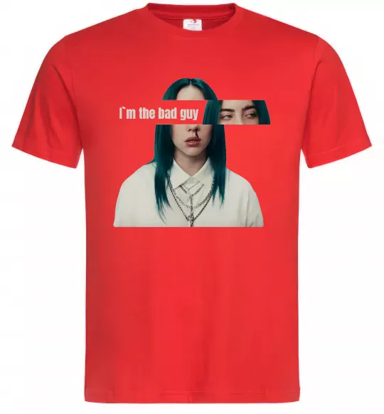 Мужская футболка I`m the bad guy Красный фото