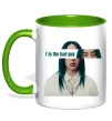Чашка с цветной ручкой I`m the bad guy Зеленый фото