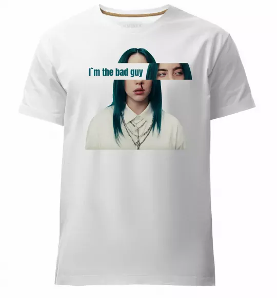 Мужская премиум футболка I`m the bad guy Белый фото