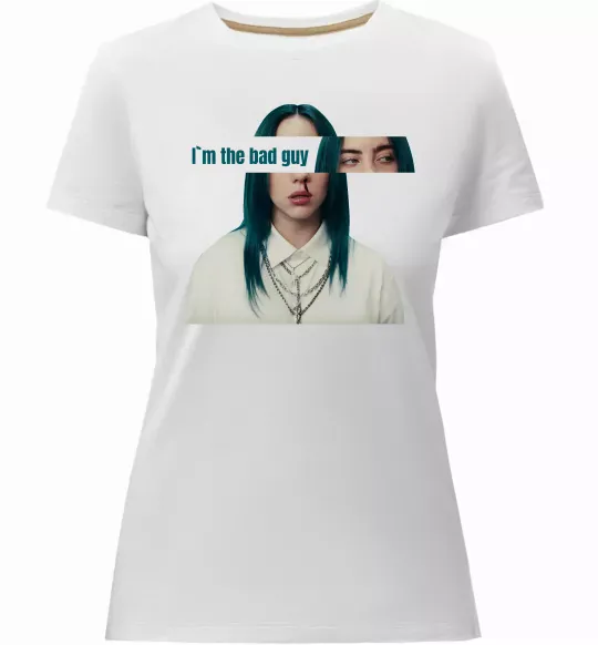 Женская премиум футболка I`m the bad guy Белый фото