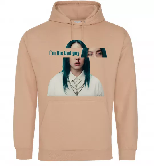 Чоловіча толстовка (худі) I`m the bad guy Пісочний фото