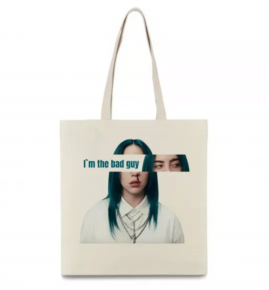 Эко-сумка I`m the bad guy Бежевый фото