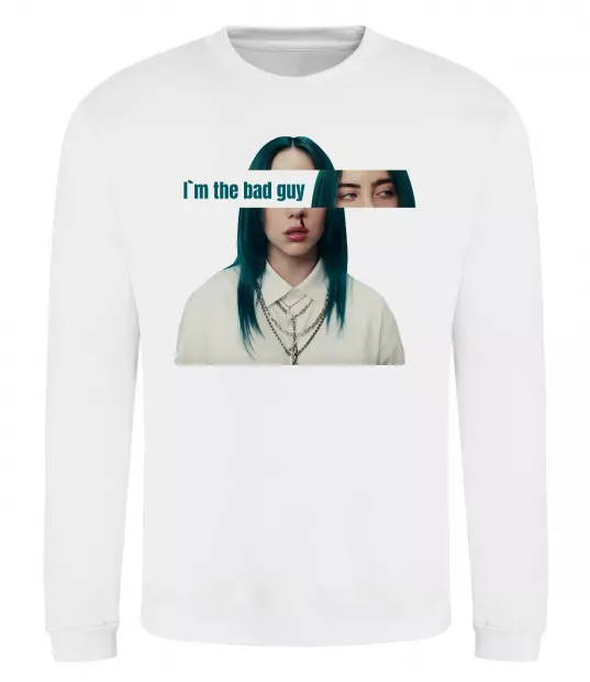 Свитшот I`m the bad guy Белый фото