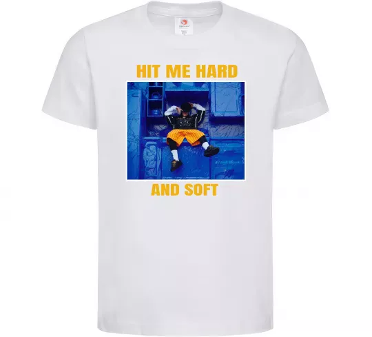 Дитяча футболка Hit me hard and soft Білий фото