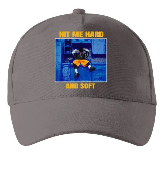 Кепка Hit me hard and soft Серый фото