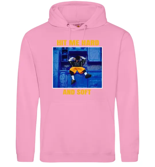 Женская толстовка (худи) Hit me hard and soft Розовый фото