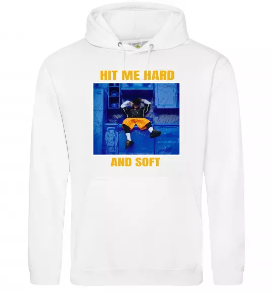 Женская толстовка (худи) Hit me hard and soft Белый фото