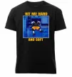 Мужская премиум футболка Hit me hard and soft Черный фото