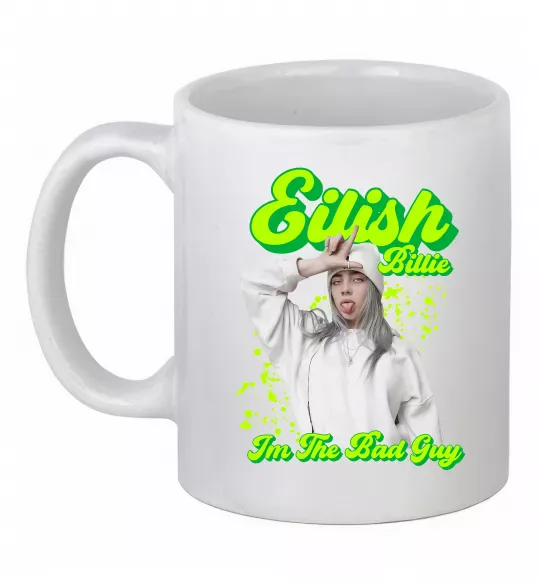 Чашка керамическая Eilish Billie Белый фото